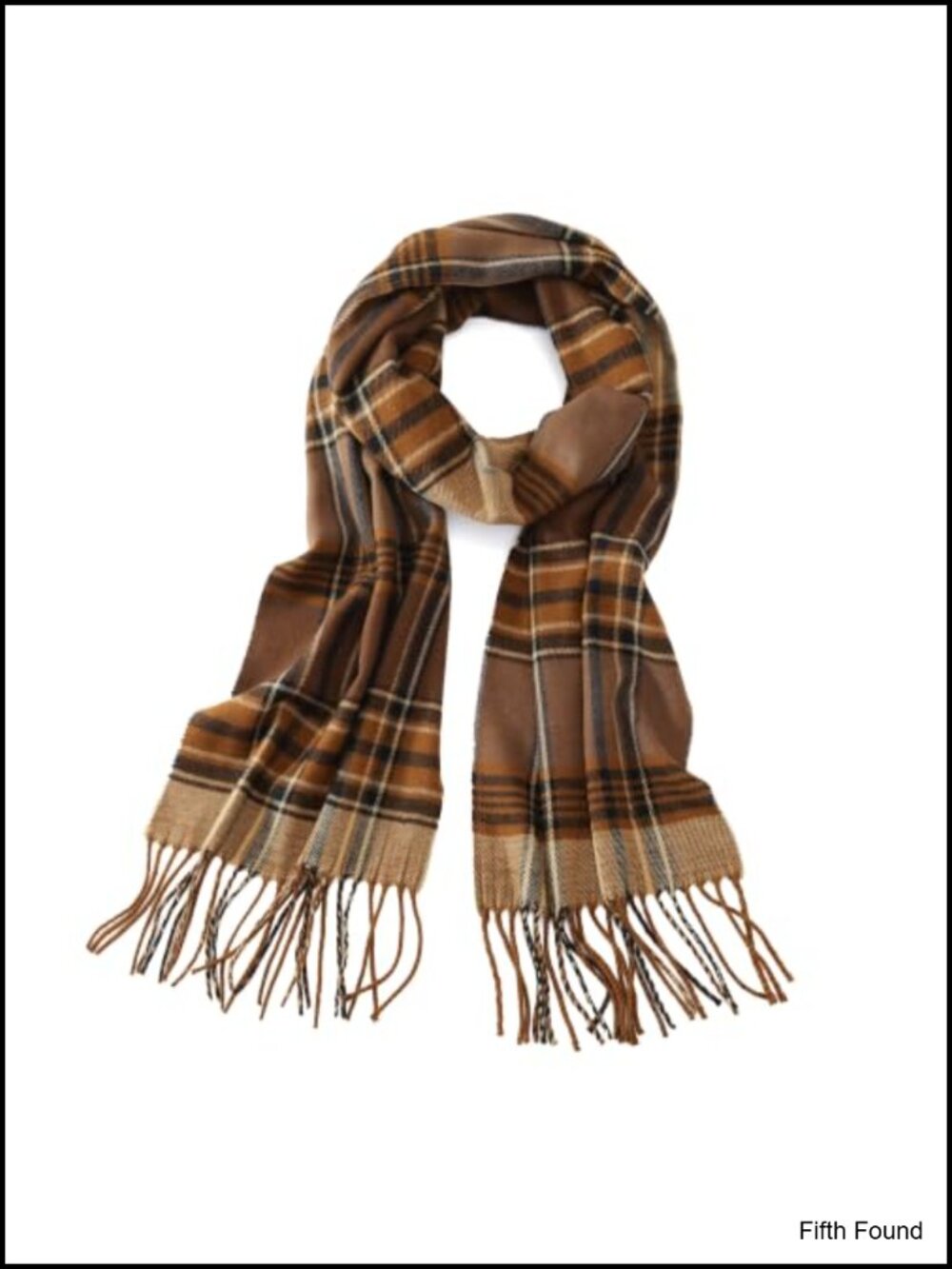 Unisex Tartan Plaid Winter Scarf Fringe Acrylic 71x11.8
